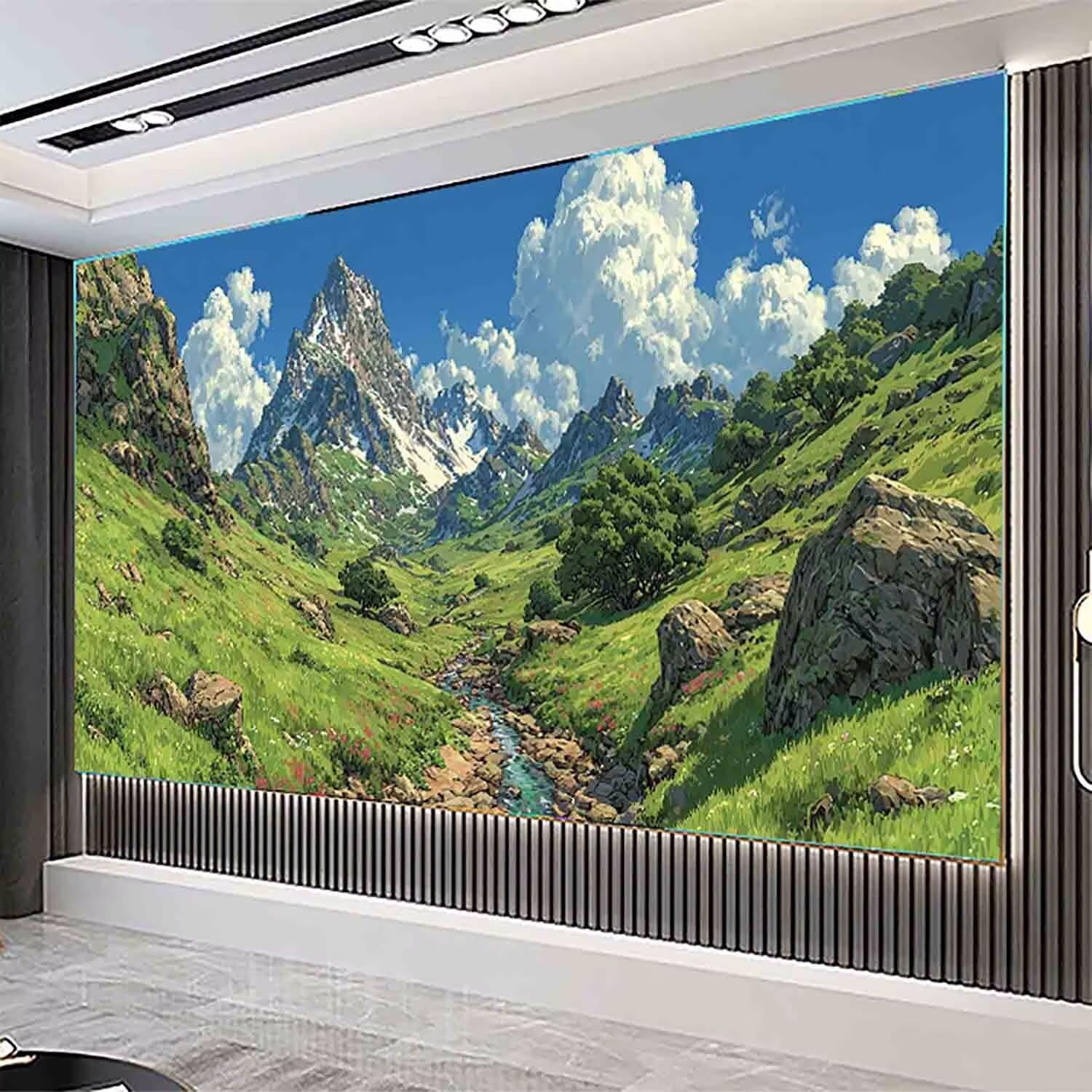 Zestawy artystyczne z motywem krajobrazu dla dorosłych, malarstwo diamentowe, górskie kryształy, zestawy artystyczne, dla dzieci, początkujących, DIY, 5D, pełne wiercenie, kwadratowe, klejnot, kropki