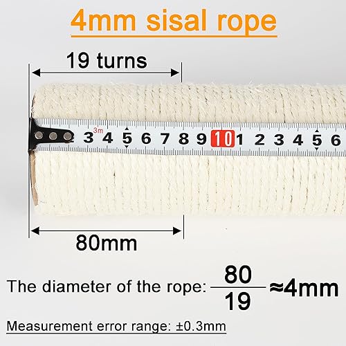 Miniatura 4 de Poste rascador de poste de repuesto para árbol de gato ECCIBOUN de 7.87 a 21.65 pulgadas (M10, 11.81 pulgadas11.8 in)