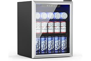 Compact Freestanding Mini Fridge: 70 Can Capacity, Effortless Cooling for Your Refreshments