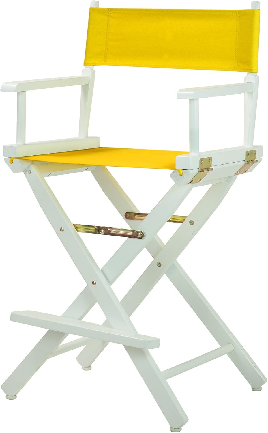 Casual Home 220-01/021-34 Director Chair 24" - Counter Height WhiteFrame/Gold Canvas