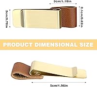 Vista 4 de TIESOME Soporte retro de piel sintética para bolígrafo, 4 piezas con clips para diario, planificador, portapapeles, bolsillo de oficina, se adapta a