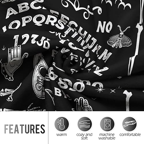 Miniatura 4 de Levens Ouija - Manta de regalo para mujeres, niñas y adultos, decoración con estampado de sol y luna para el hogar, dormitorio, sala de estar,