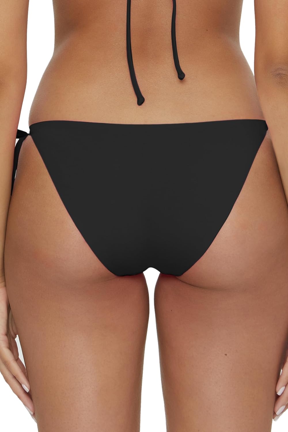 BECCA Women's Standard Color Code Tie Side Bikini Bottom, Cheeky Coverage, Swimwear Separates, Fire - Image 3