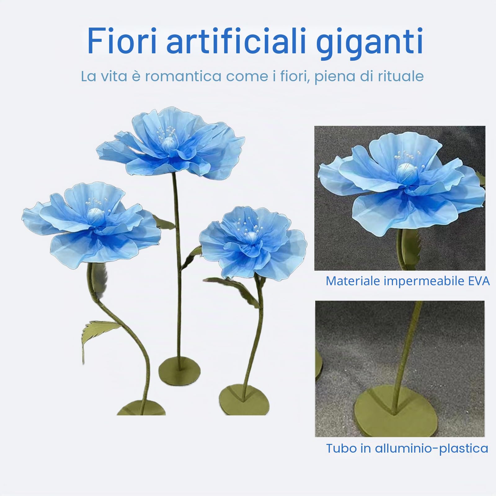 Decorazioni Floreali Giganti,Fiori Decorativi Serigrafati con Base per Feste di Compleanno Giardini Uffici Case Matrimoni Lauree Feste Vetrine di Negozi(Pinks)