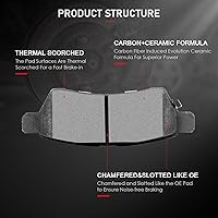 Vista 2 de cciyu D1094 D1100 Kit de pastillas de freno de cerámica delanteras y traseras, 8 piezas para Nissan Frontier 2005-2018, 2005-2015 para Nissan