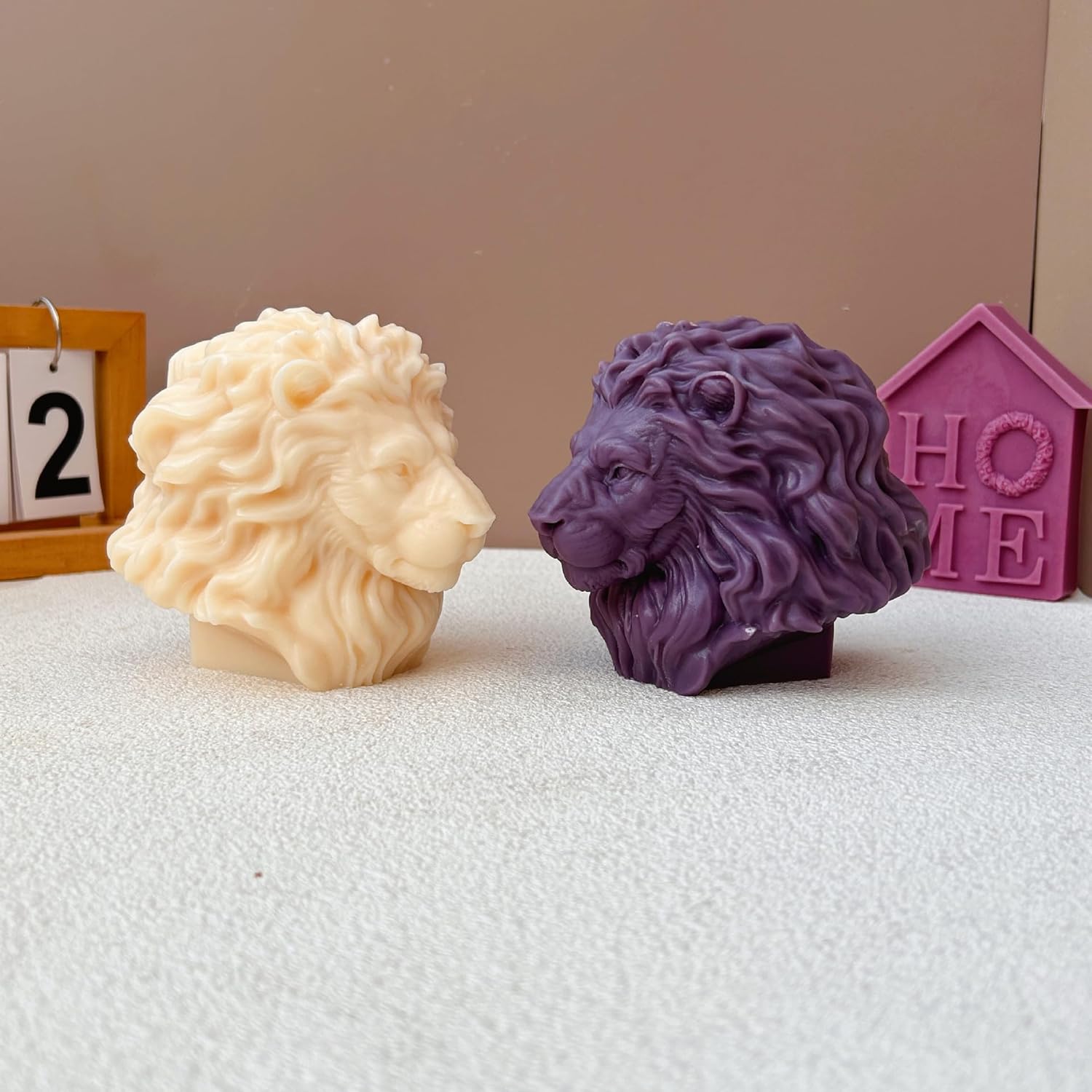 3D Ancient Greek Head Goddess Medusa， Snake Hair Fairy Candle，Soy Wax，Aromatherapy Gypsum Resin Cake Soap Home Decoration DIY Art Animal Silicone Mold(3D Lion Head Mold（H）)