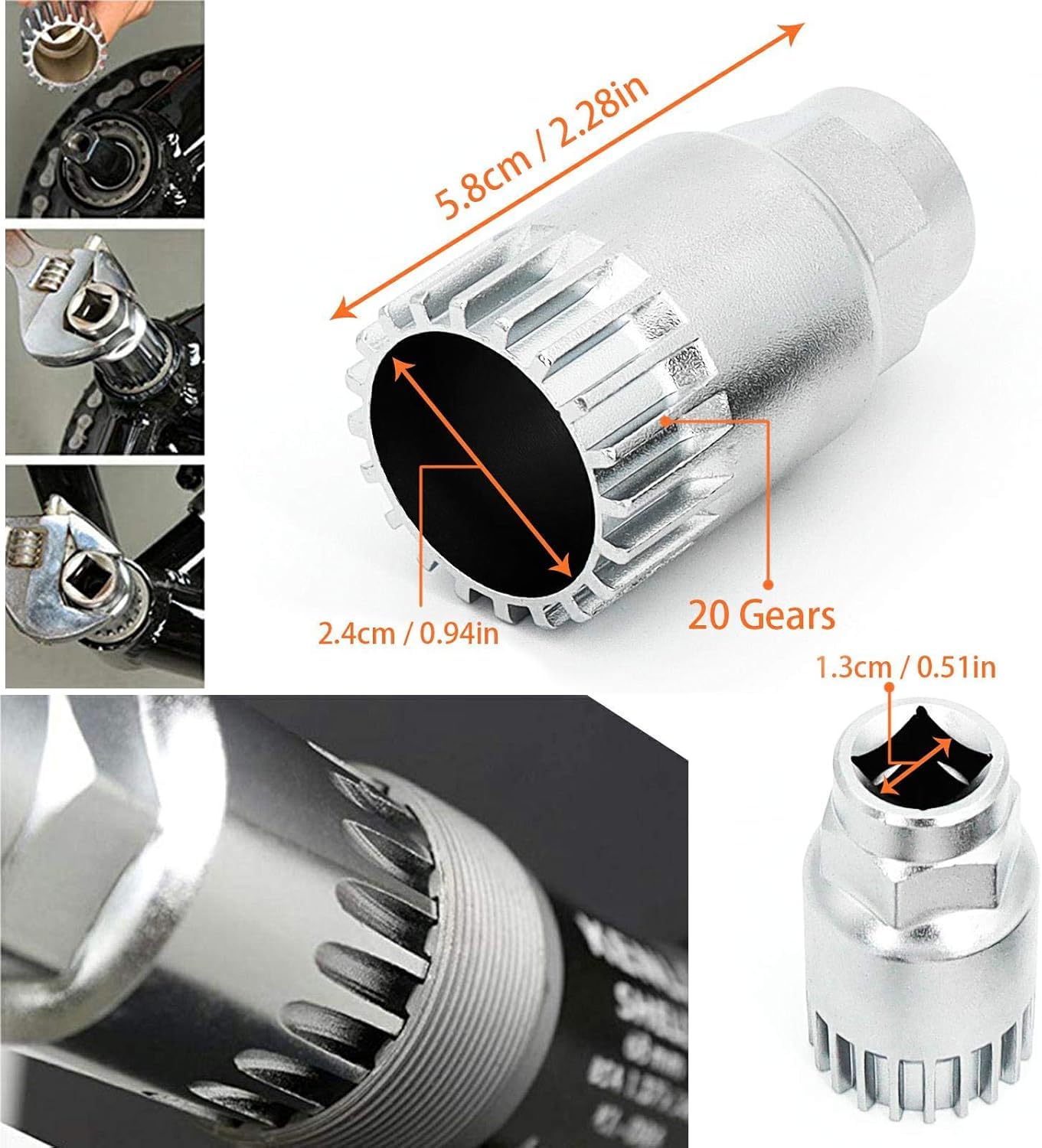 Estrattore per Manovella Bicicletta e Strumento per Movimento Centrale con Chiave 16 mm Set Attrezzi