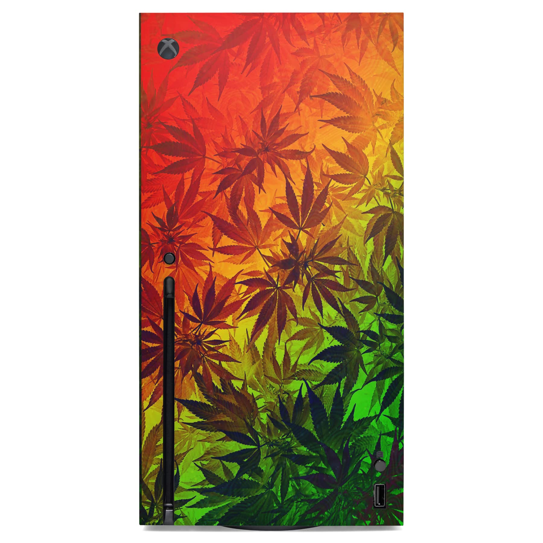 GNG Skin pour mauvaises herbes Compatible avec Xbox Series X Autocollant Vinal + 2 manettes