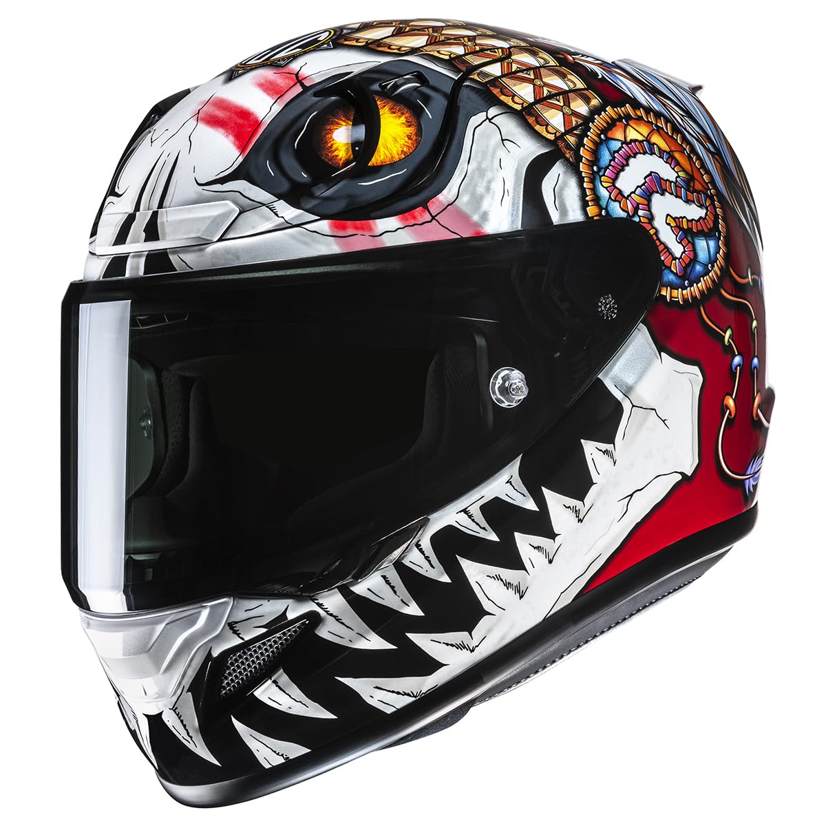 HJC, Integraler Motorradhelm RPHA 12 KEPINA White/Red MC1, L