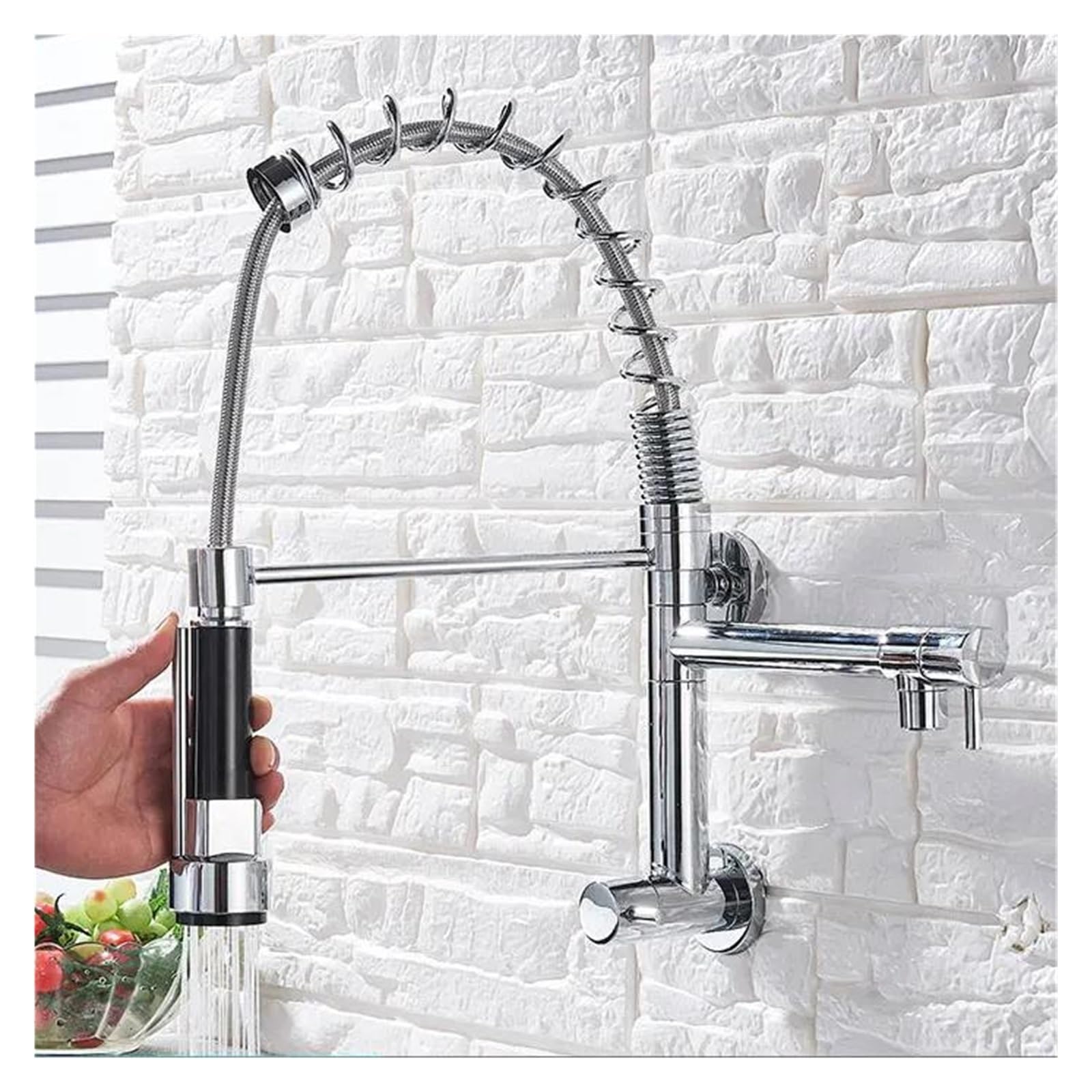 Robinet de cuisine noir rotation 360° pour évier compact ou îlot central