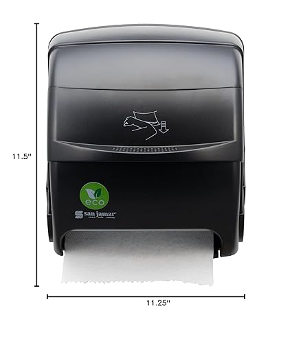 Miniatura 7 de San Jamar Ecologic Integra - Dispensador de toallas de papel de plástico reciclado, capacidad de rollo universal, dispensador de pared con cero