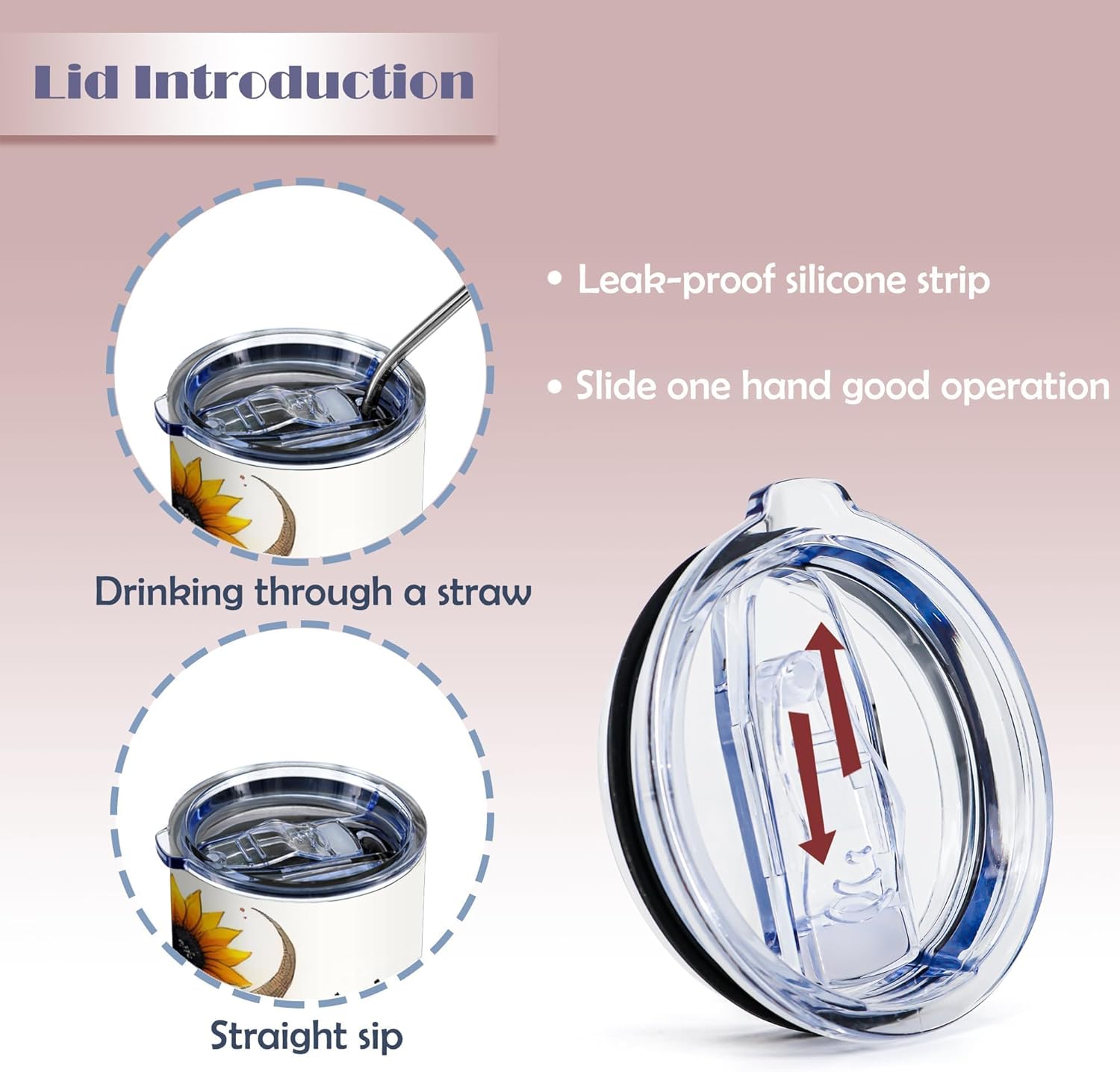 ATHAND Highland Cow and Sunflowers Tumblers,Admit It,Life Would Be Borimg without Me 20 Oz Insulated Stainless Steel Vacuum Tumbler,Travel Coffee Mugs,Birthday Gift for Women,Men,Boy,Girls,1 Pcs - Image 3