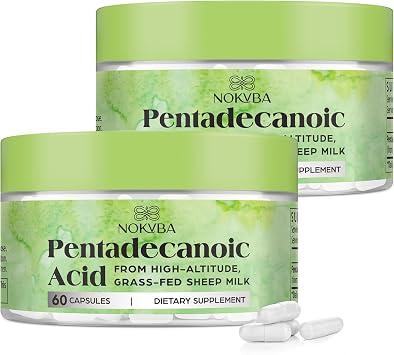 Pentadecanoic Acid C15:0 Supplements 300mg High-Altitude Sheep Milk Sourced | 120 Capsules