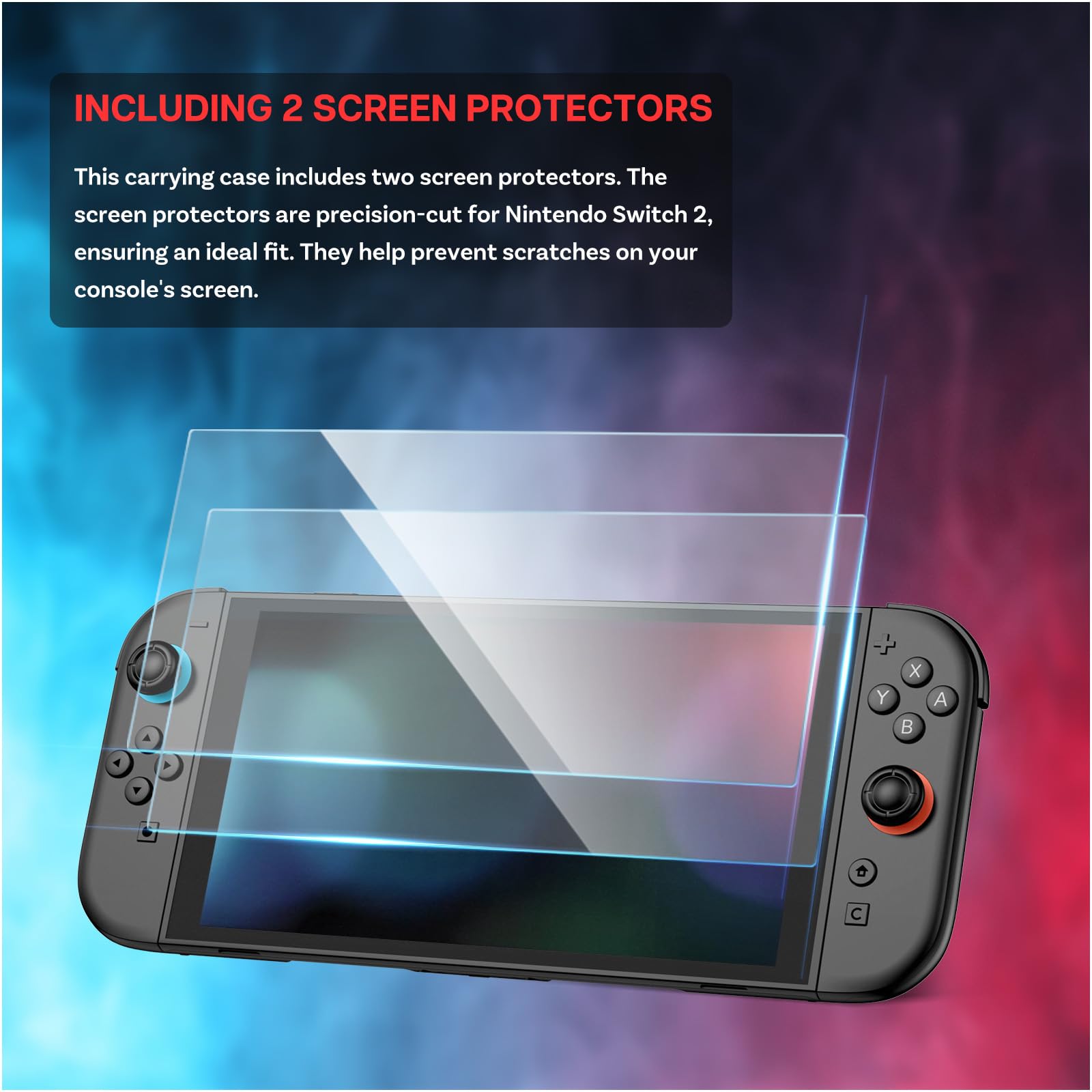 Etui Podróżne do Nintendo Switch 2 od MMOBIEL – Kompaktowy Twardy Futerał z 10 Miejscami na Karty Gier, Kieszenią z Siatki, Miękką Wyściółką i 2 Szkłami Ochronnymi – Pokrowiec Ochronny – Czarny