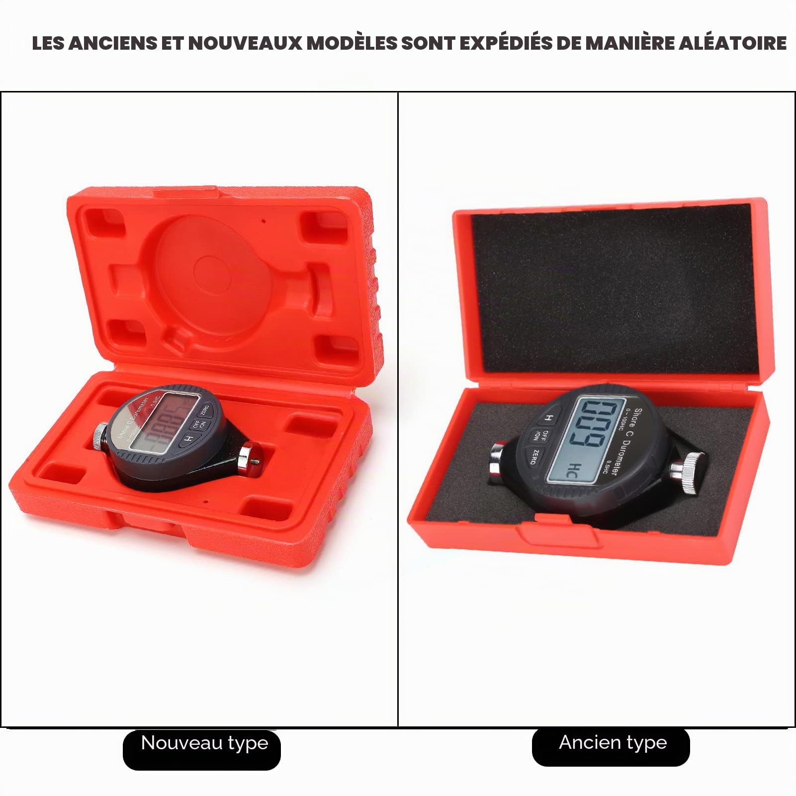 Duromètre LCD, Duromètre Digital 100HD Shore, type C, pour mesurer la dureté du caoutchouc, du gel de silice, des pneus et du plastique