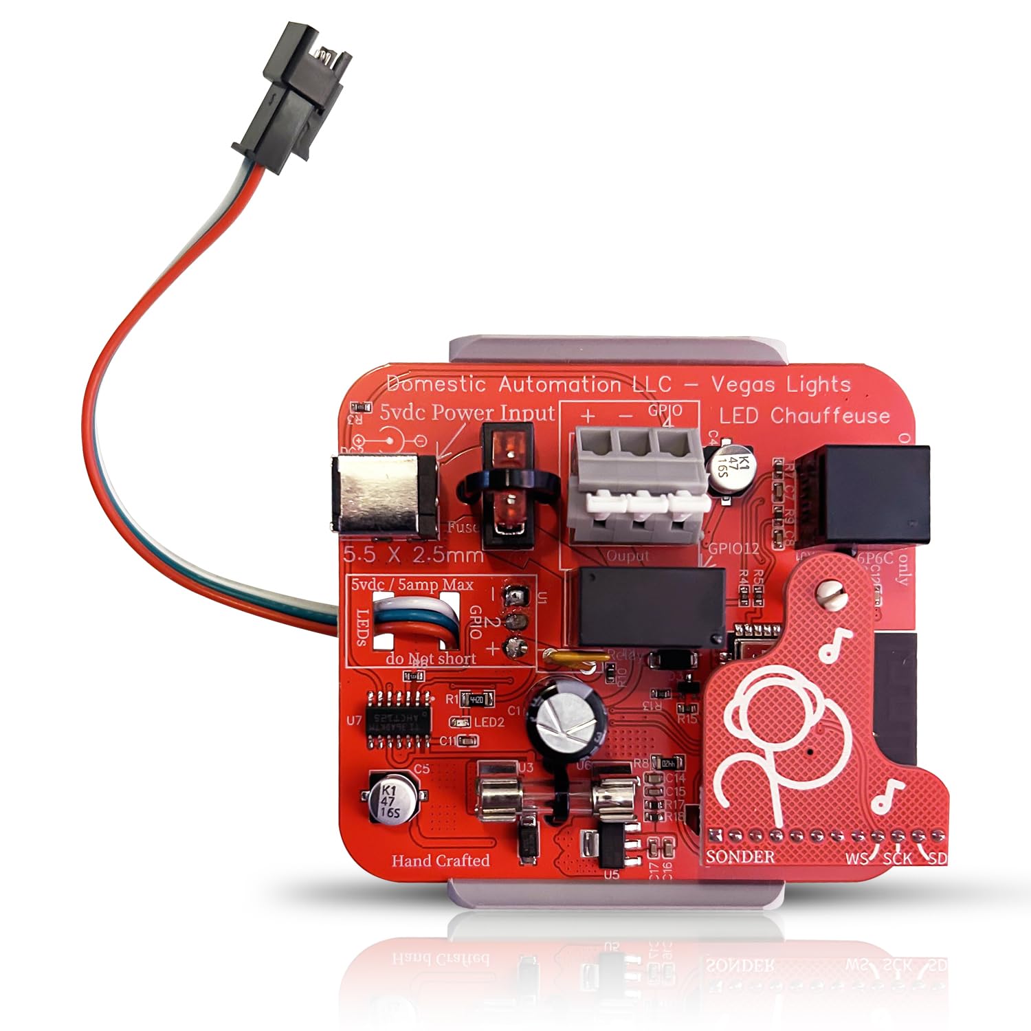 Limited Inventory Available | Wi-Fi Smart LED Controller with Sound Reactive Technology | WLED Pre-Installed | Internal Wi-Fi Antenna | Designed to Control WS281x or SK6812 5volt Smart LEDs