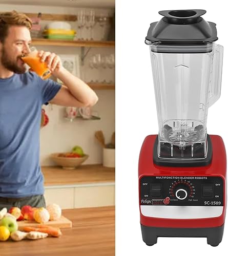 Miniatura 9 de Licuadora de encimera de 4500 W, procesador de alimentos profesional, 1.8L 15 velocidades para el hogar, procesador de alimentos multifunción con 6