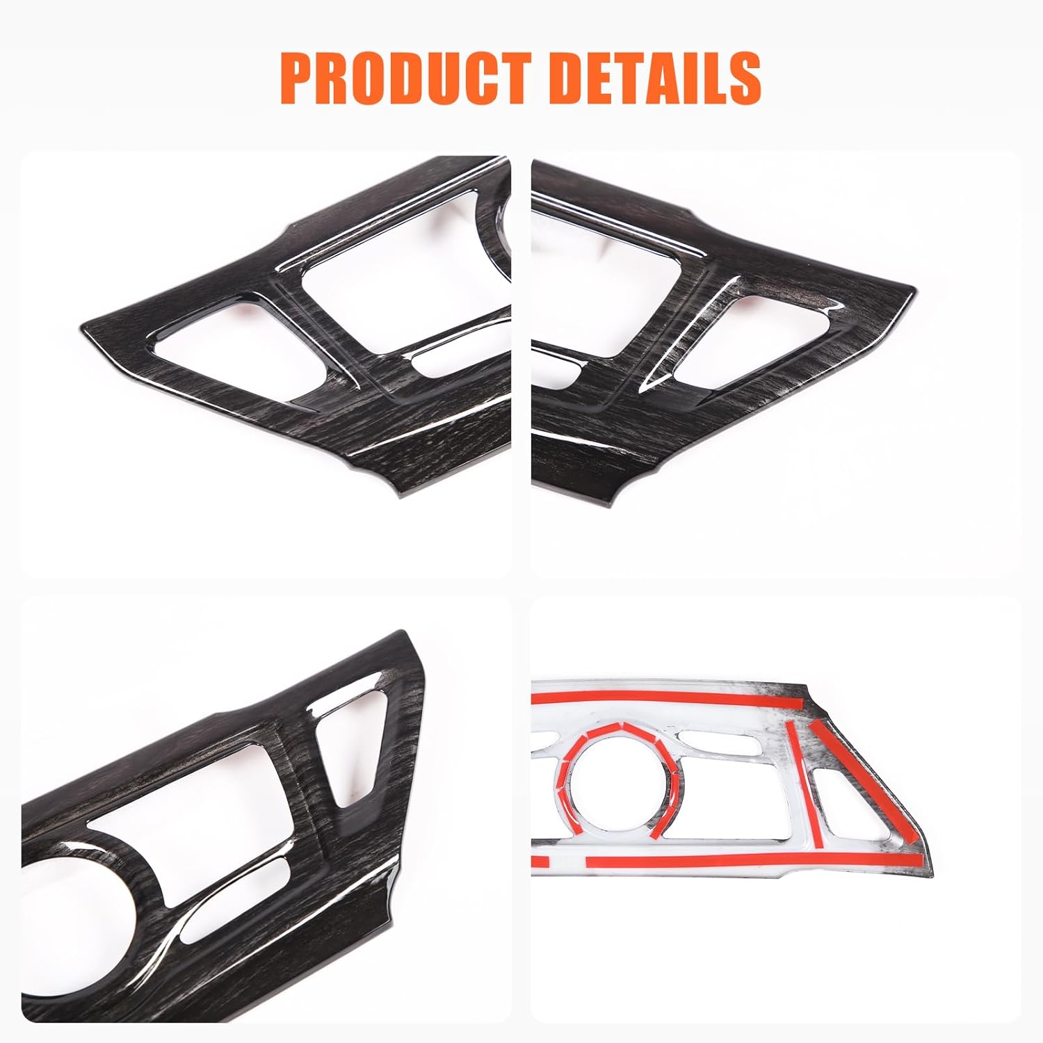 Car Navigation Screen Frame Trim Cover Compatible with Nissan Pathfinder 2013 2014 2015 2016 2017 2018 2019 2020，Navigation GPS Screen Button Cover Accessories (Black Wood Pattern)