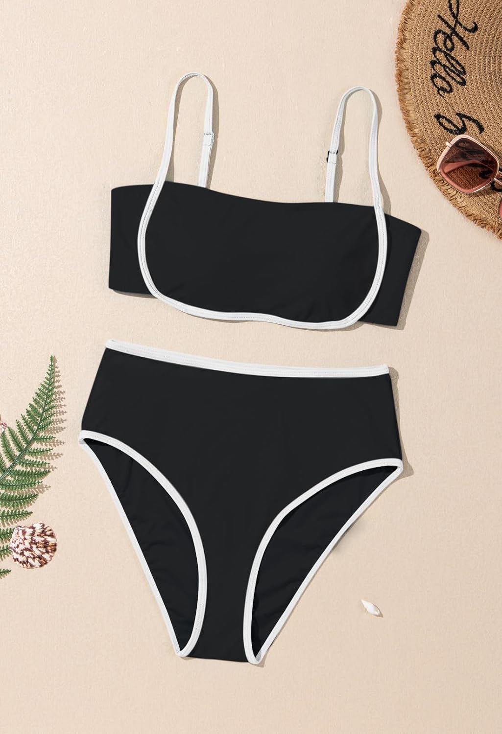 Pink Queen 2026 Women's High Waisted Bikini Sets Two Piece Swimsuit Color Block High Cut Bathing Suits Beach - Image 7