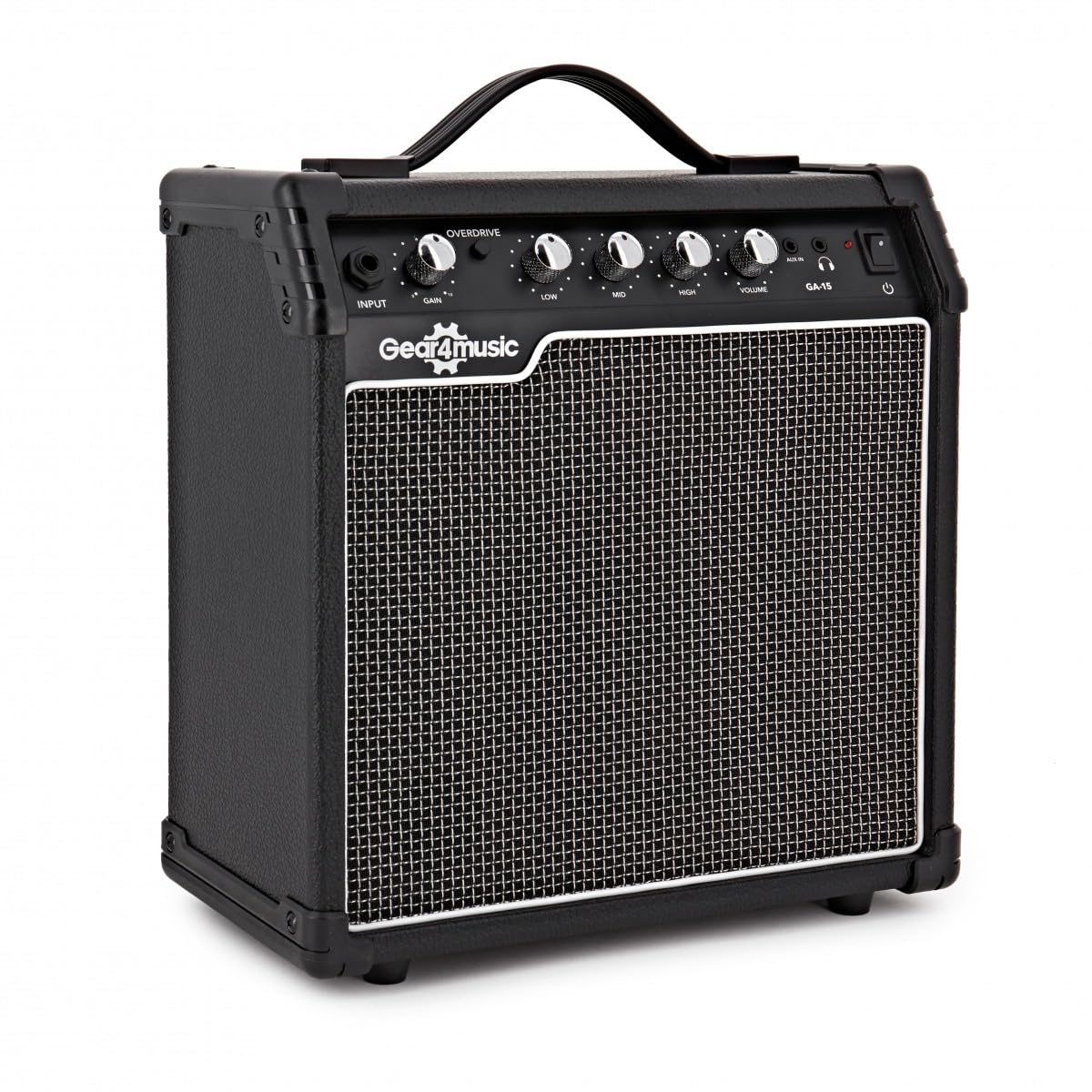 Amplificatore per Chitarra Elettrica da 15 W di Gear4music | Ampli Compatto 15W per Pratica ed Esibizioni, Modella il Tuo Suono con EQ 3 Bande, Leggero