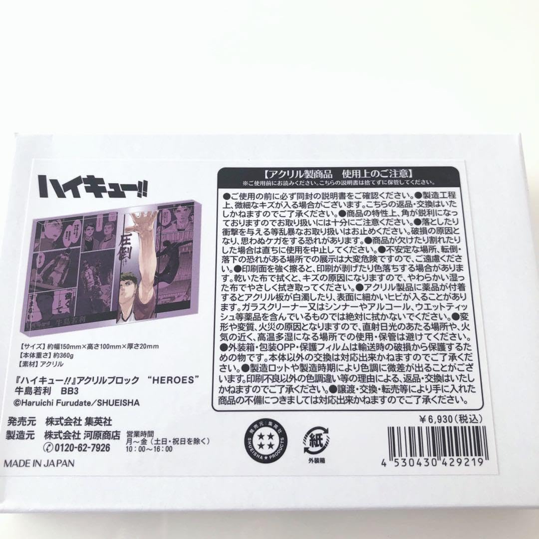 Amazon.co.jp: ハイキュー!!アクリルブロック 及川 牛島 ジャンプ限定  