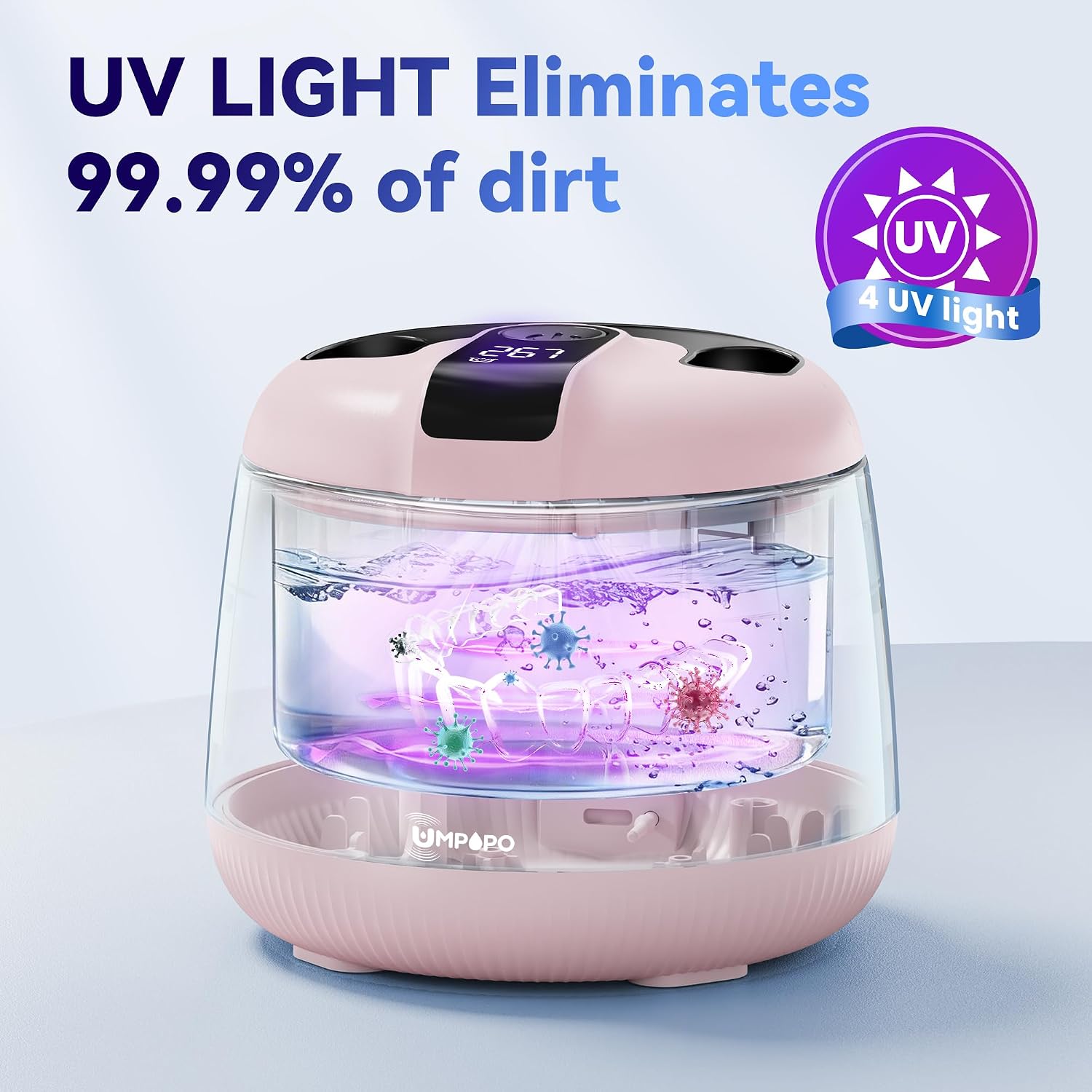Ultrasonic Retainer Cleaner Machine 48kHz, Dental Ultrasonic Care Cleaner image 2