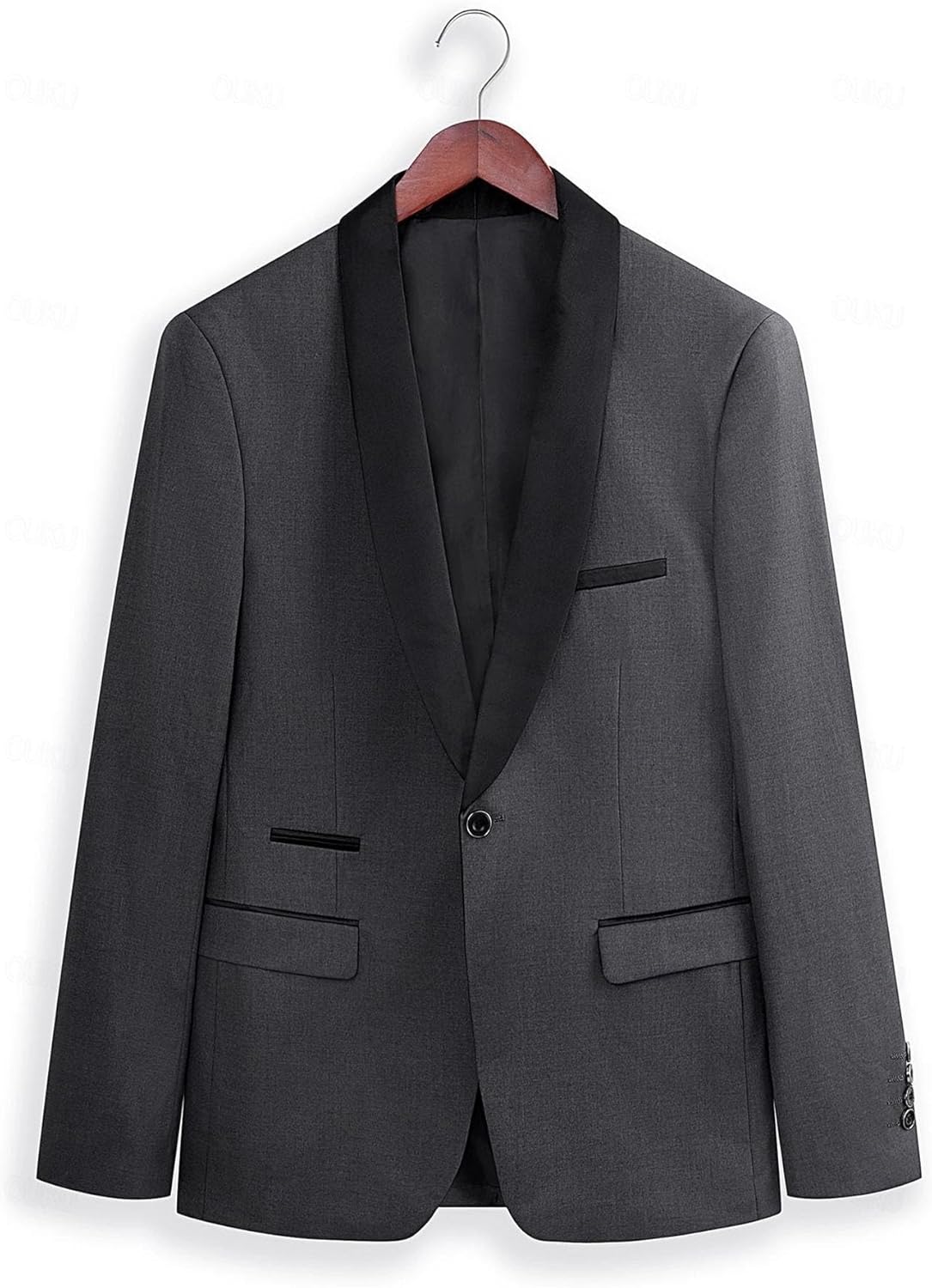 VENNYNG Men's Shawl Lapel Tuxedo Suit 2-Piece Set Formal Dinner Jacket & Pants for Wedding Prom Event Groom Wear