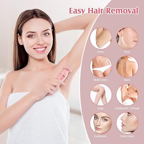 Miniatura 2 de SEABIRD Maquinillas de afeitar eléctricas para mujer, 2 en 1, depiladoras para depilación de piernas, cara, brazo, axila, afeitadora eléctrica para