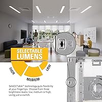 Vista 6 de Metalux MMS - Lámpara de techo LED de montaje múltiple 1x1 con 5 CCT y 3 lúmenes seleccionados, atenuación de 0-10V, montaje en superficie