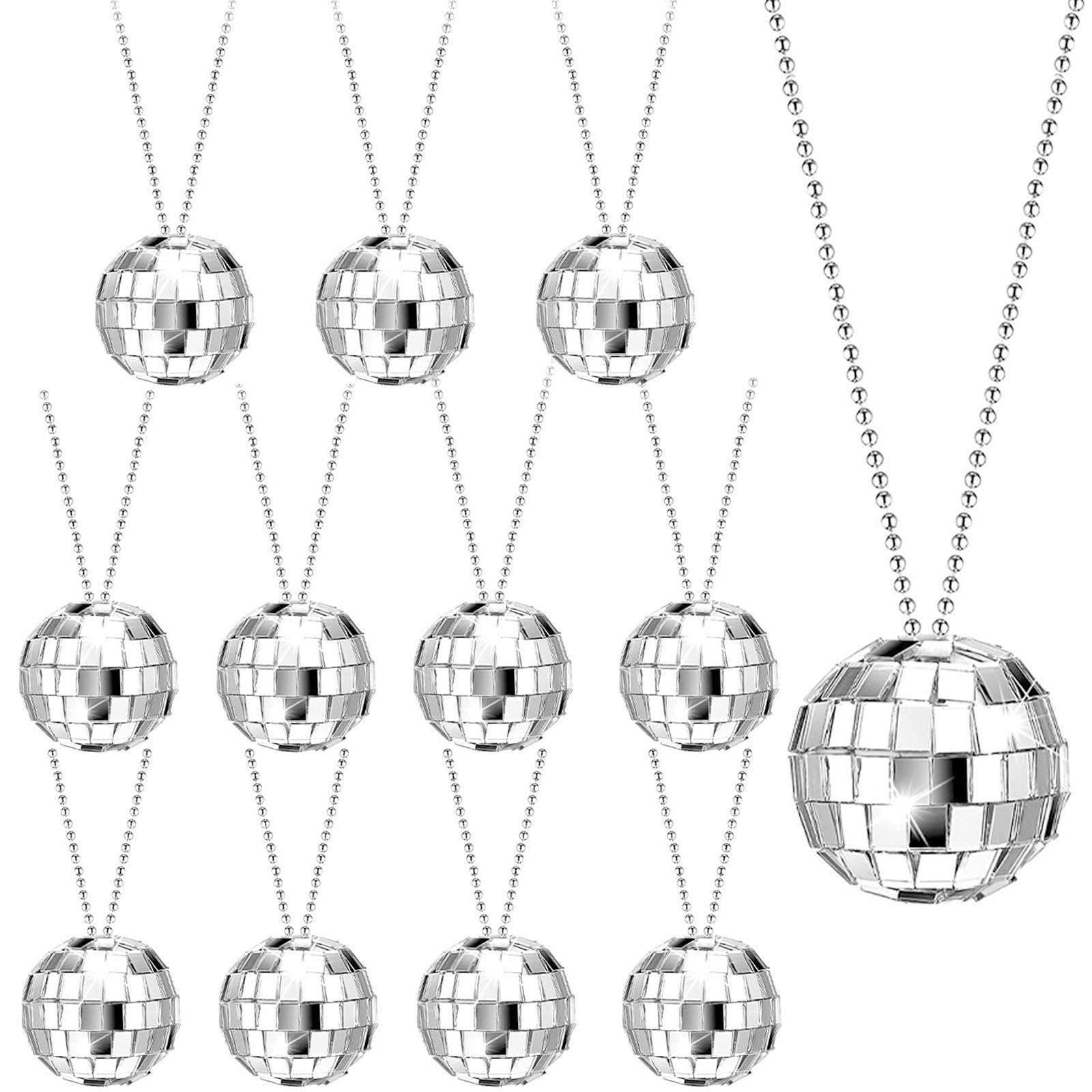Boland Carnaval/verkleed accessoires Disco/eigties/seventies sieraden - ketting - zilver - kunststof | Fun en Feest