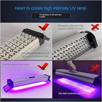 40LED 600W 405NM ポータブルUV硬化ランプ インク ワニス ペイント UV接着剤 シルクスクリーン アイコンオイル PCBボード 速乾 ハイパワー365nm