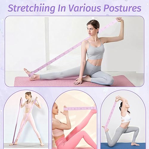 Miniatura 6 de Correa elástica con 11 bucles, correas elásticas para terapia física, yoga, pilates, ballet, correa elástica versátil para flexibilidad, ejercicios