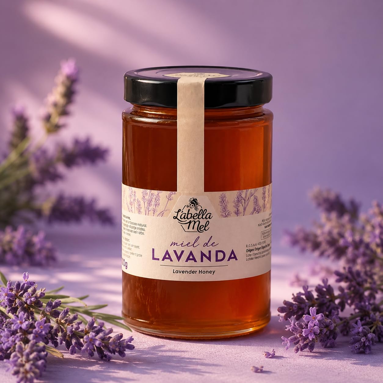 L'Abella Mel | Miel de Fleur Pur 100% Naturel | Miel d'Abeille Sans Additifs ni Sirops Ajoutés | Apiculture Familiale Depuis 4 Générations | Pot 3 kg