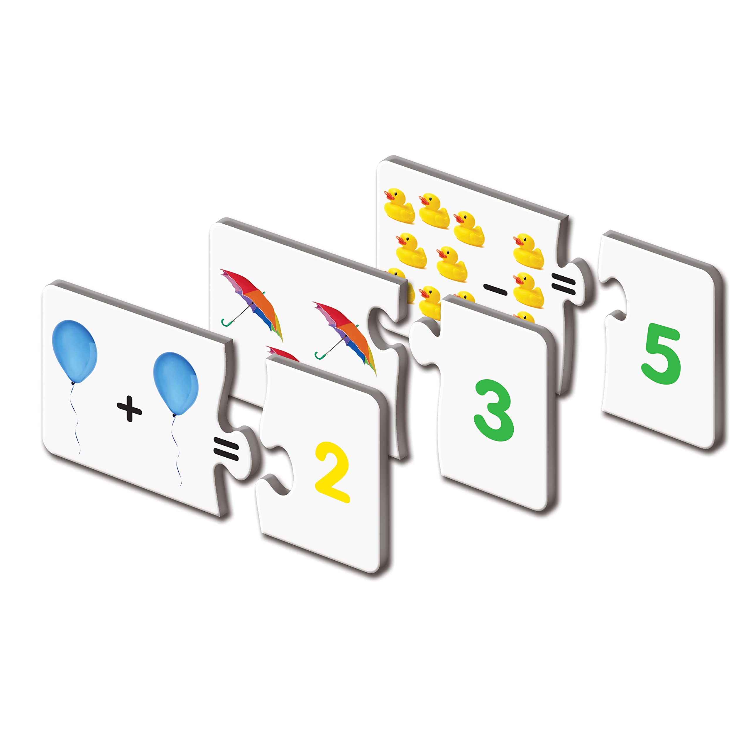 The Learning JourneyInternational LLC Match It! Mathematics - STEM Addition and Subtraction Game - 30 Matching Pairs – Preschool Games & Gifts for Boys & Girls Ages 3 and Up, Multi