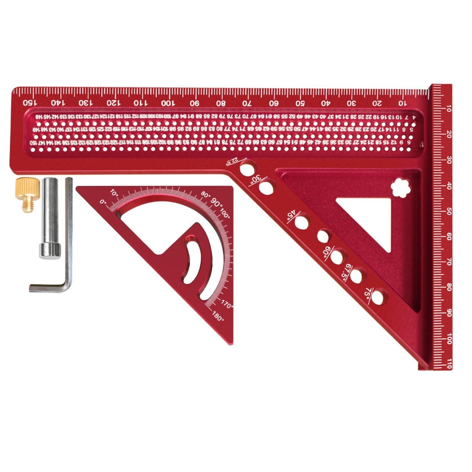Règle de mesure multi-angles pour bois et métal avec échelle de gravure précise - 8
