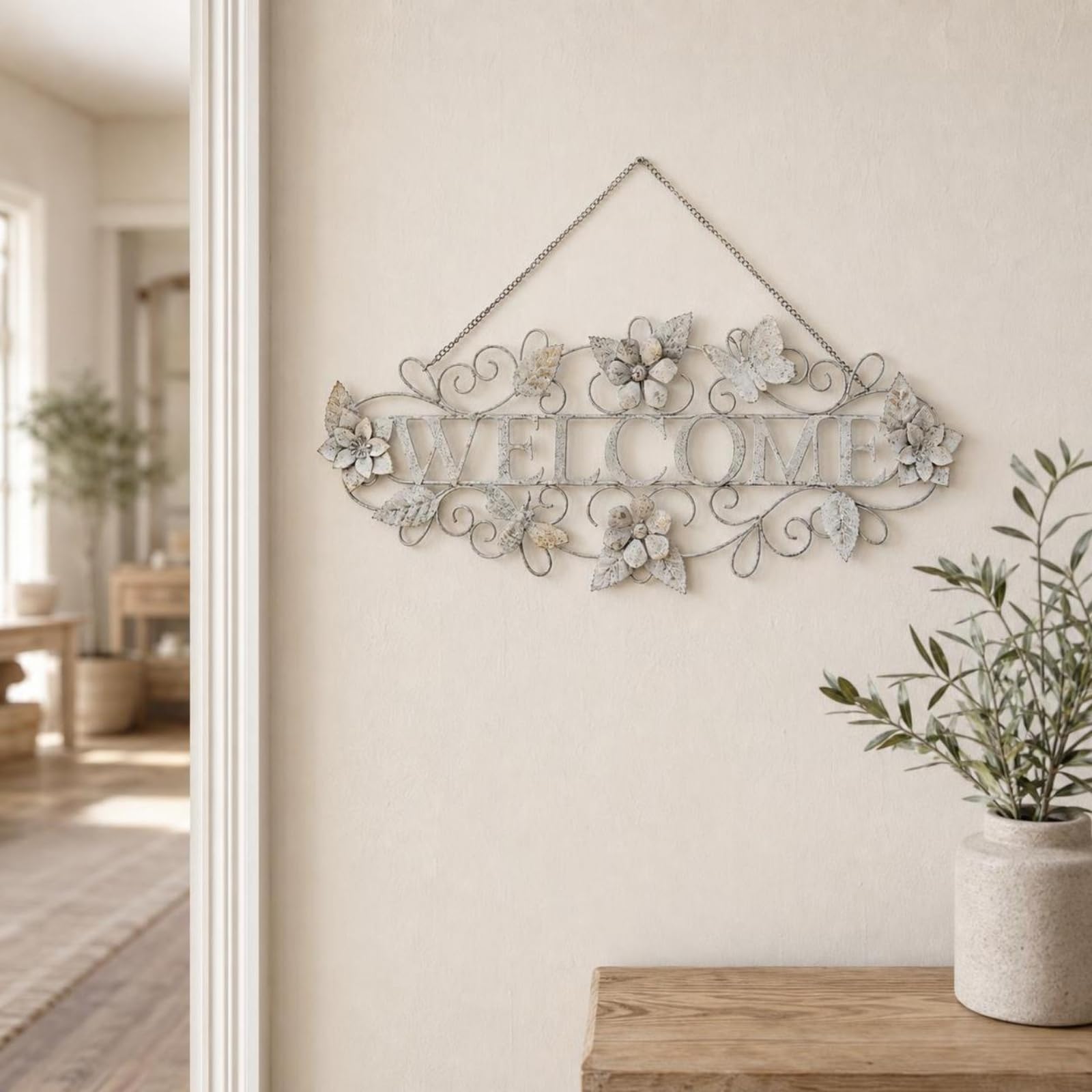 Placca da Parete Traforato | Cllo di Benvenuto, Decorativo, Insegna Decorativa, per, Giardino, Verde