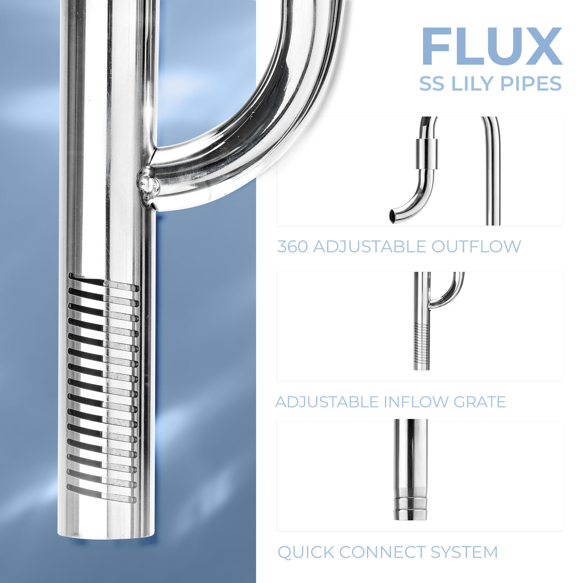 Amazon.com : Aqua Worx Flux Stainless Steel Lily Pipe w