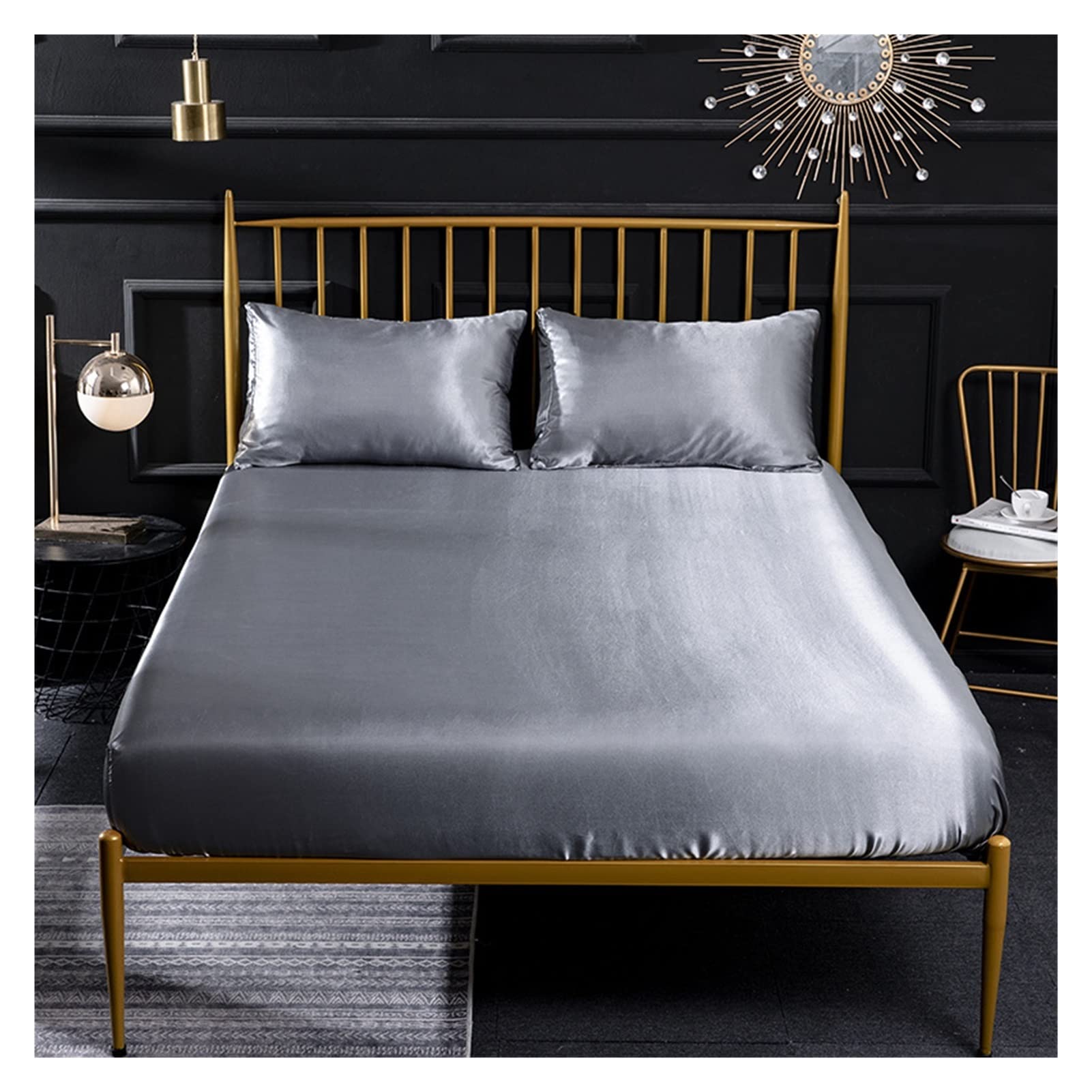 Drap en soie glacée anti-transpiration pour nuits fraîches en lit King