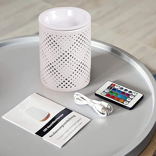 Miniatura 2 de Calentador de cera de cerámica para derretimiento, calentador eléctrico de cera para cera perfumada, calentador de velas con bombilla, cera