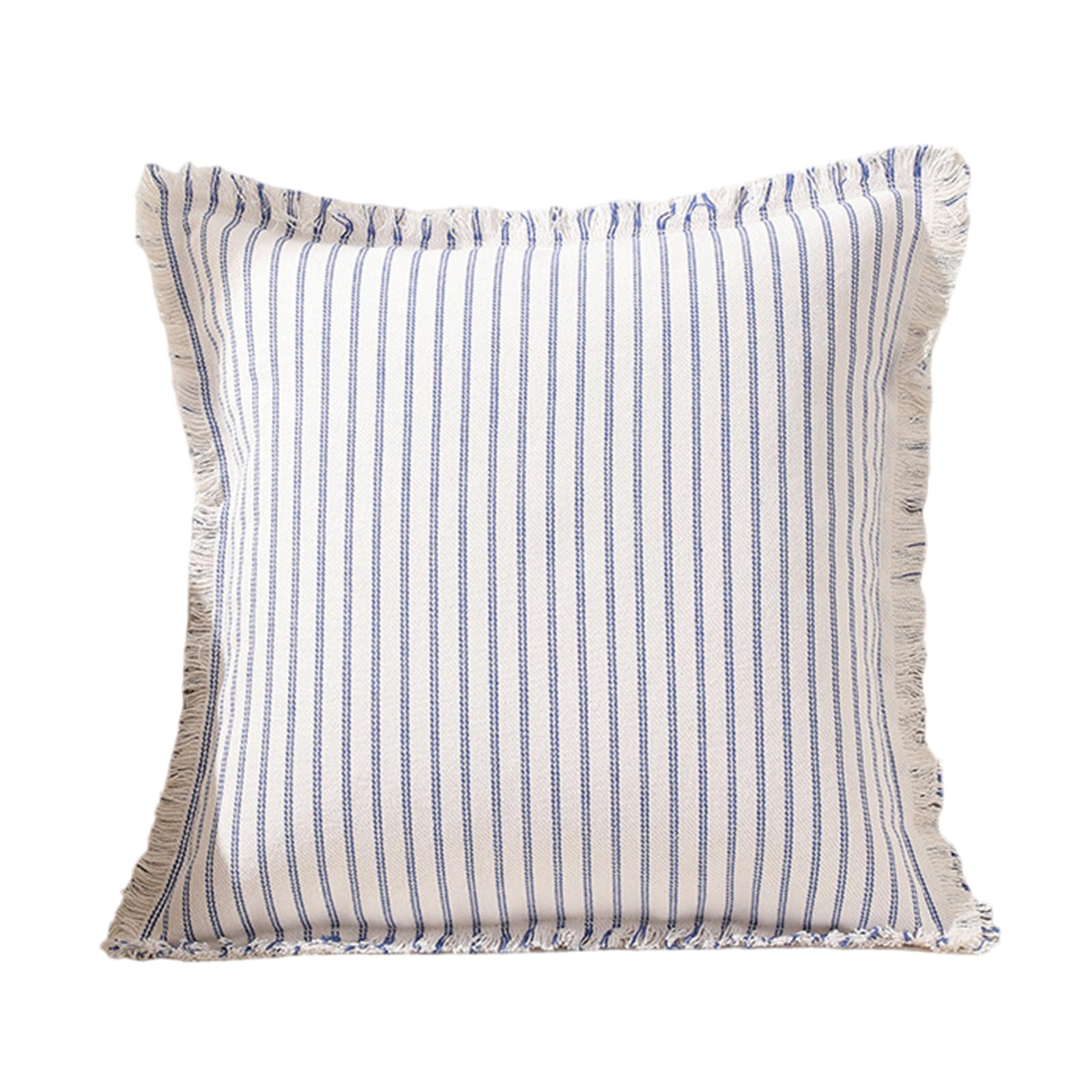 Msioytog Pillowcase Farmhouse Pillow Sleeve with Blue Black Light Gray Stitching Color Optional for Sofa or Bed Decoration Modern Accent Pillowcase