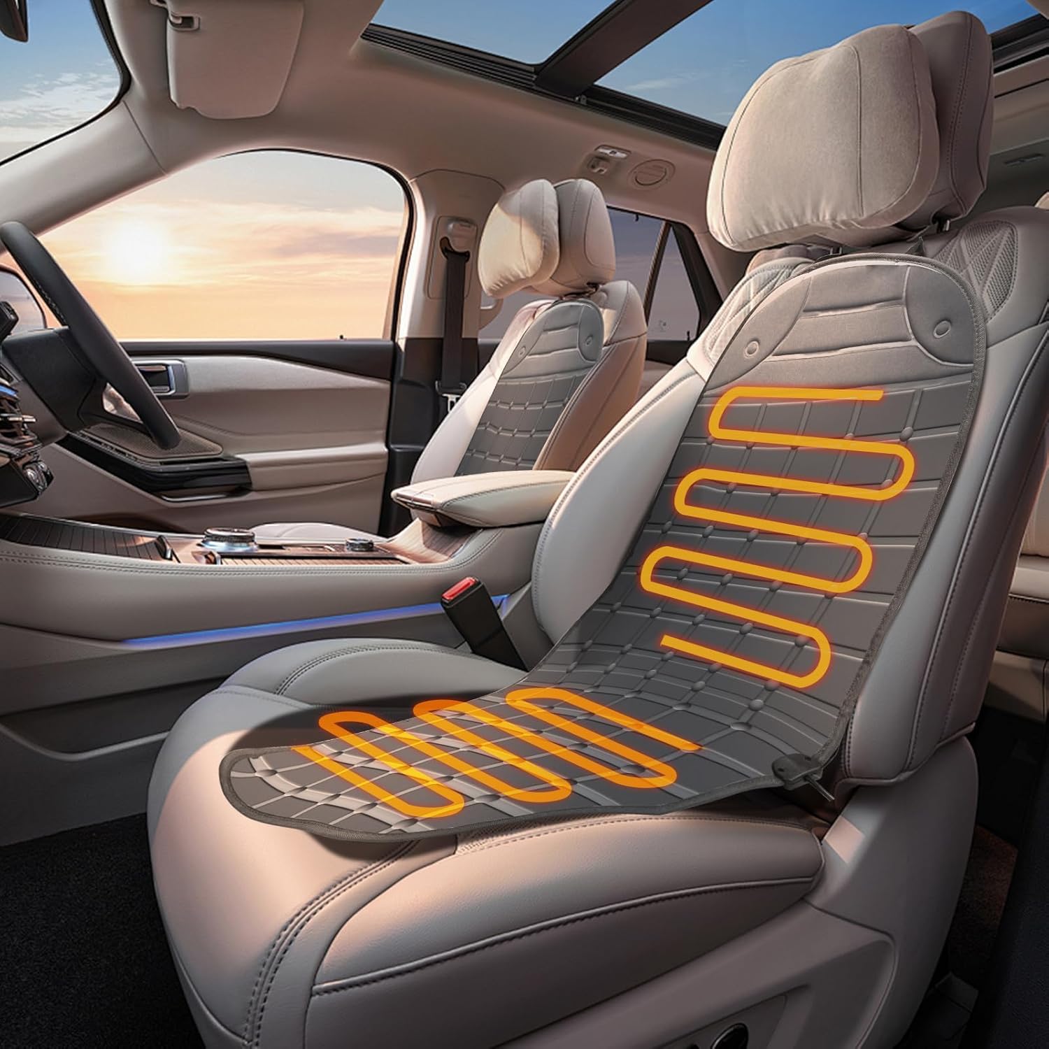 ILLUMINEW Winter Seat Cushion Auto Seat Cover with Adjustable Buckle (1 Psc)