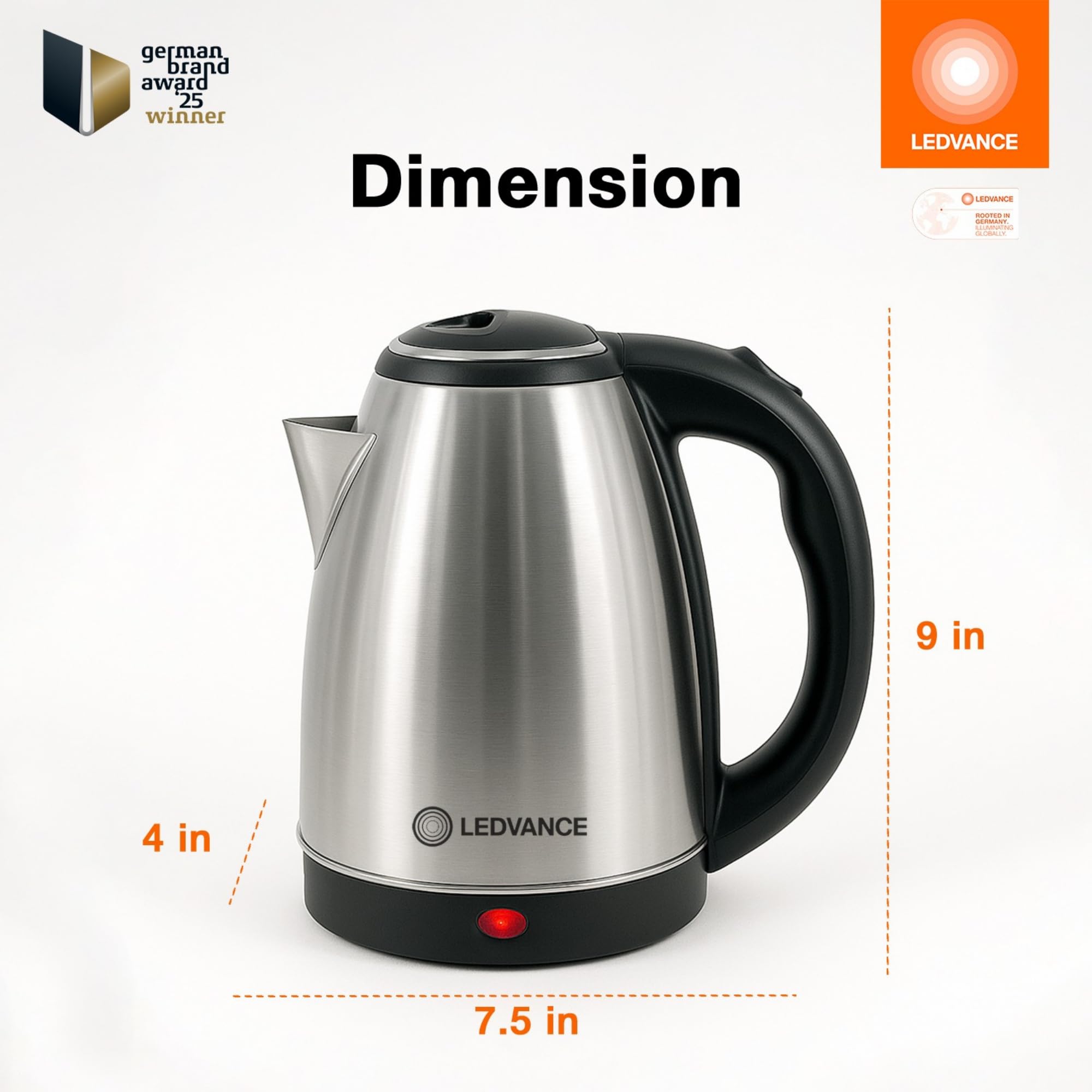 LEDVANCE Electric Kettle - Fast Boiling 1.8L -4