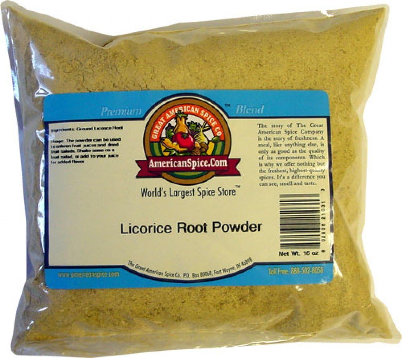 Licorice Root Powder, Bulk, 16 oz