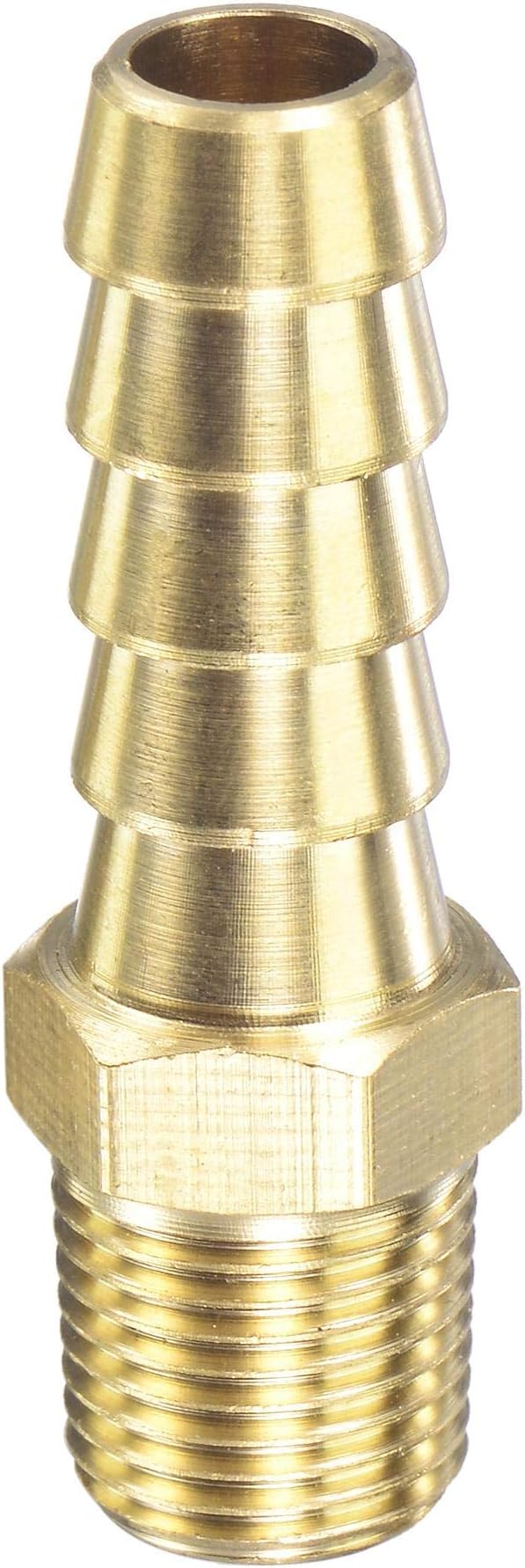 uxcell Brass Hose Barb Fitting Straight 5/16 Inch x NPT 1/8 Male Thread Pipe Connector for Water Air Fuel Tube