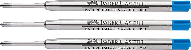 Faber-Castell Wkład do długopisu (3 sztuki, bardzo szeroki  niebieski)