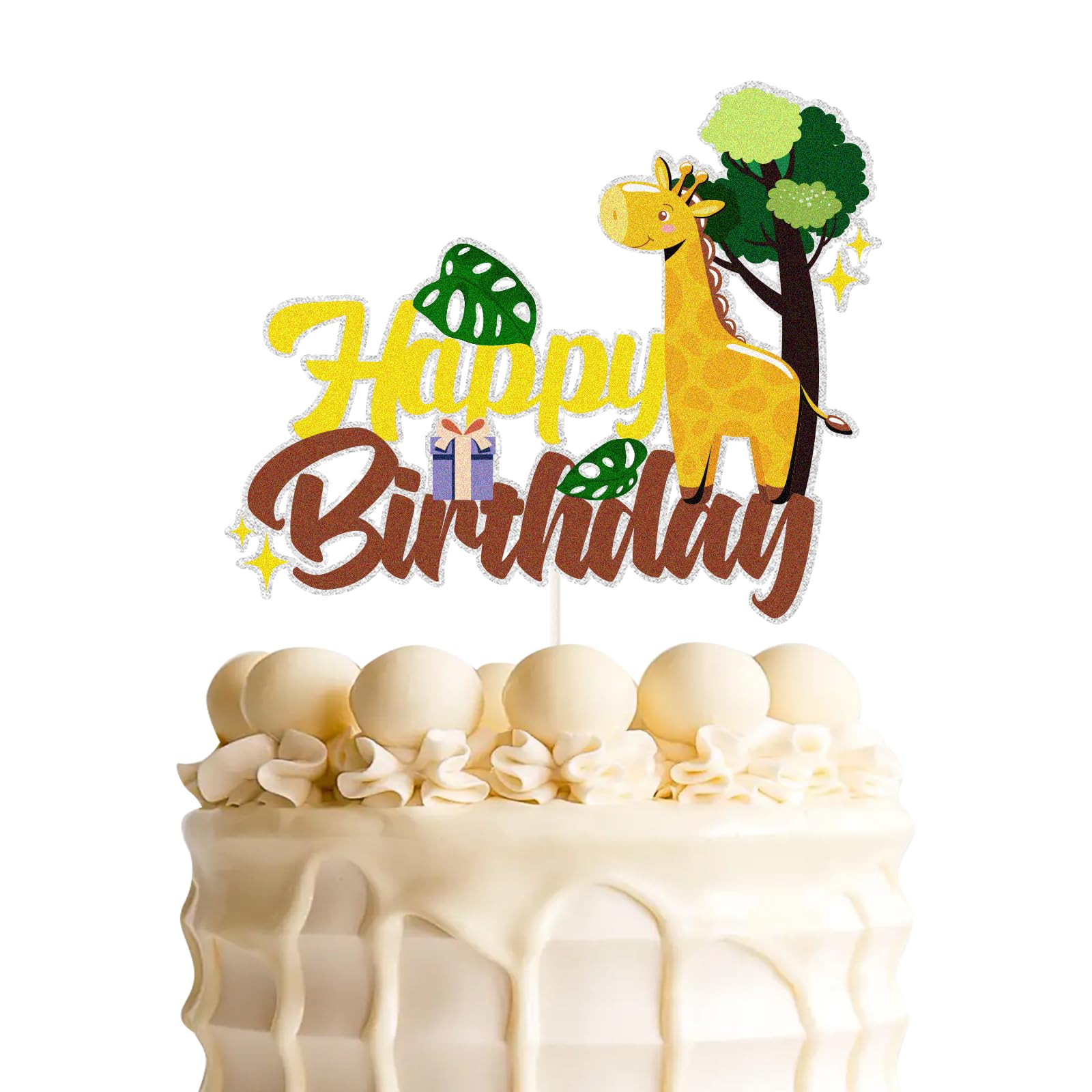 Giraffe Cake Topper Für Safari- Oder Dschungel-Party – Süße Baby-Giraffe Als Kuchen-Deko Für Kindergeburtstag