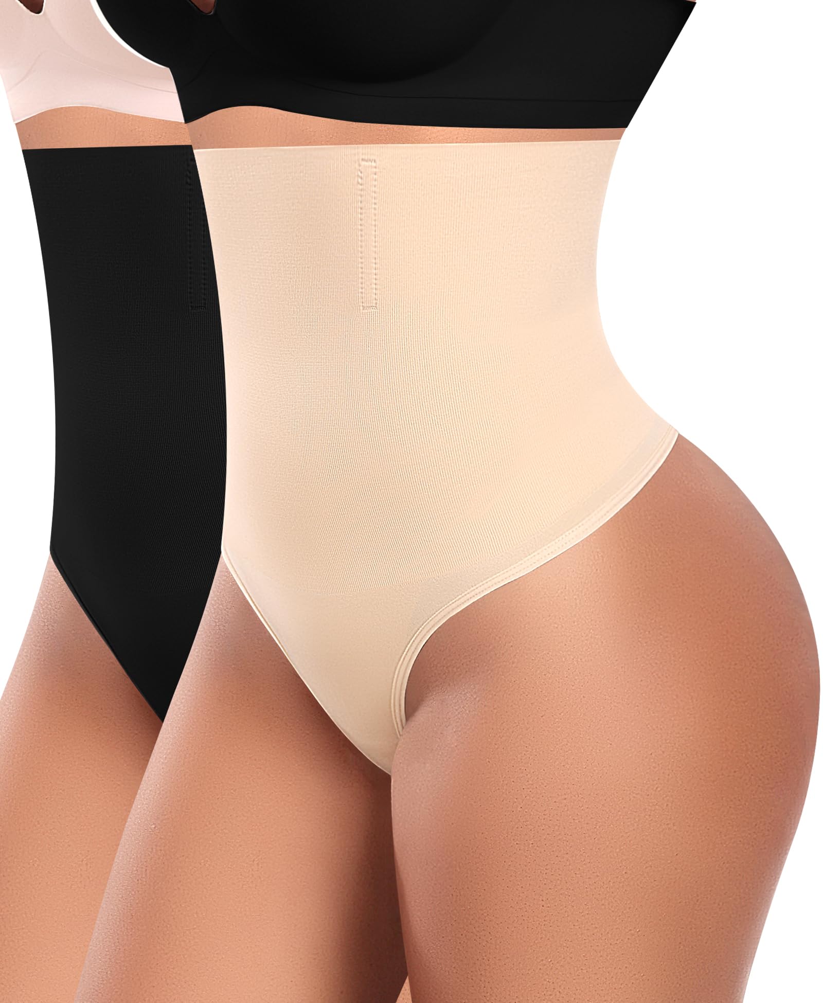 YARRCO String Gainante Femme Ventre Plat Invisible Culotte Sculptante Gaine Amincissante Taille Haute Panty Gainant Tanga Shapewear Thong