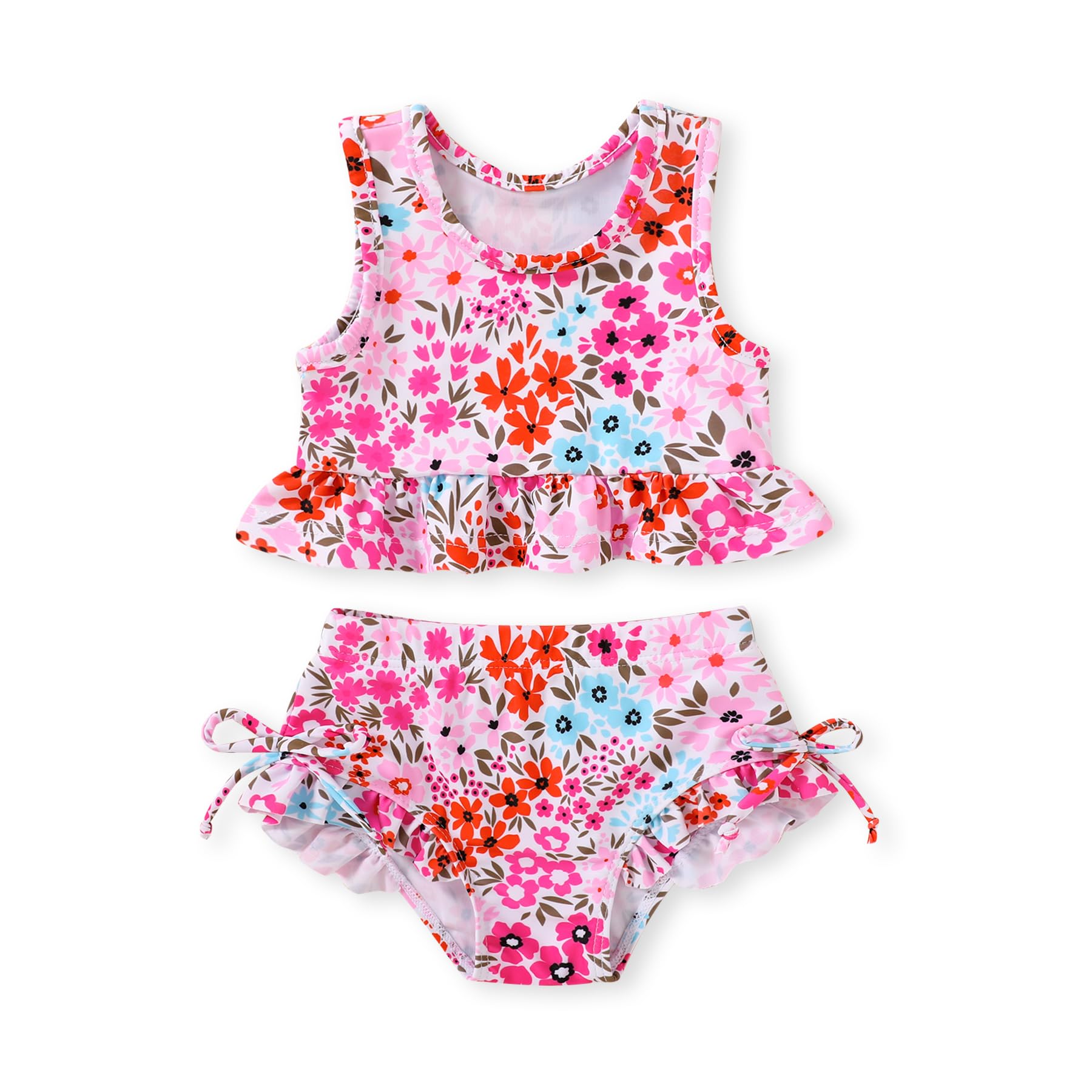 HAPPYMA Baby Swimsuit Toddler Girl Bathing Suit Stripe Bikini