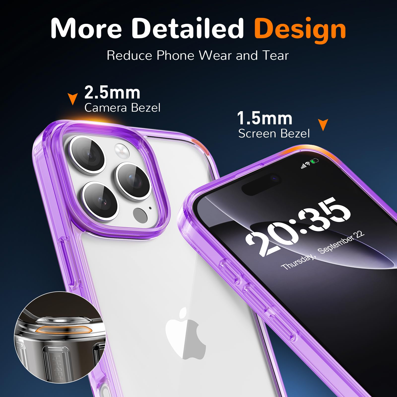 Clear Case for iPhone 15, Ultra Thin, Shockproof TPU Cover, Anti-Yellowing, Crystal Clear, Phone Case for Apple iPhone 15 - Clear — view 508