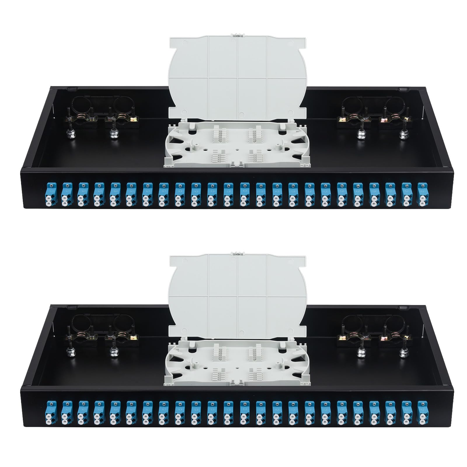 2-Pack 24 Port LC/UPC Fibra Terminazione Box, Montaggio a parete, per FTTH